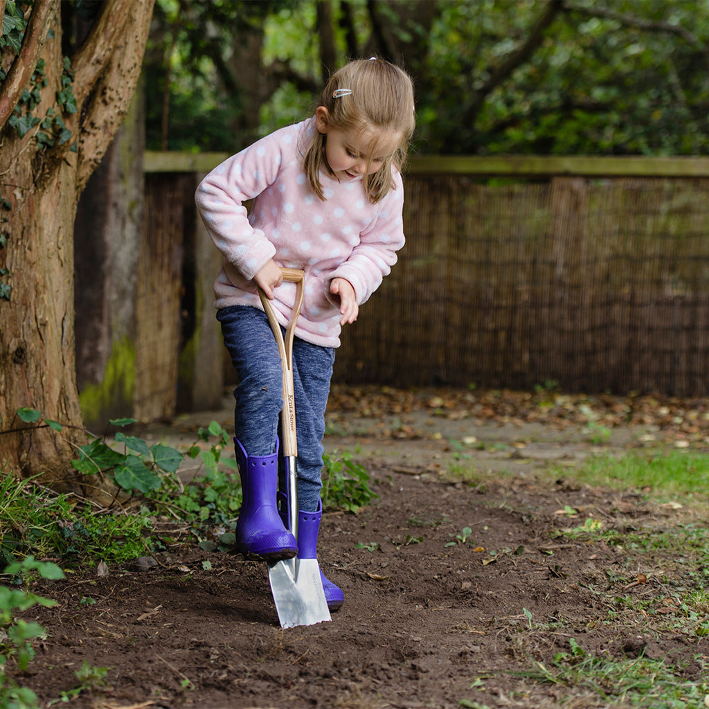 Kids Digging Spade Stainless Steel Head & Ash Handle | Small