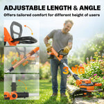 Outsunny Cordless Strimmer With 2 X 4.0ah Lithium Batteries & Charger