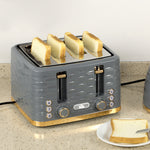 Toaster With 4 Slot, 7 Browning Levels, 1600w, Ripple | One Size