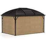 3x4m Hardtop Gazebo With Metal Roof And Aluminium Frame | Brown