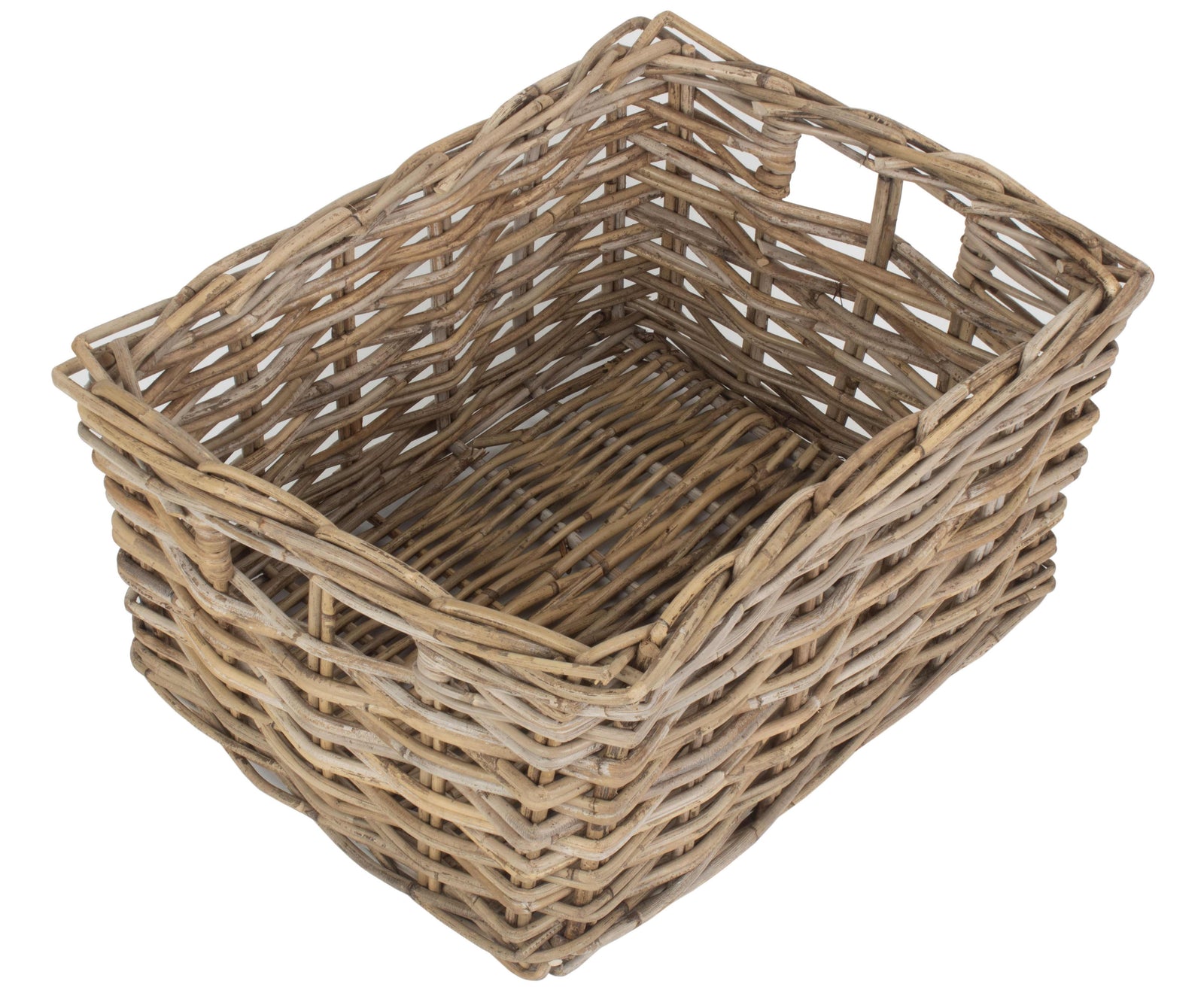 Rattan Rectangular Grey Rattan Storage Baskets | Large | Gray