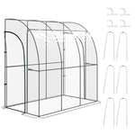214x118x212cm Walk-in Lean-to Greenhouse