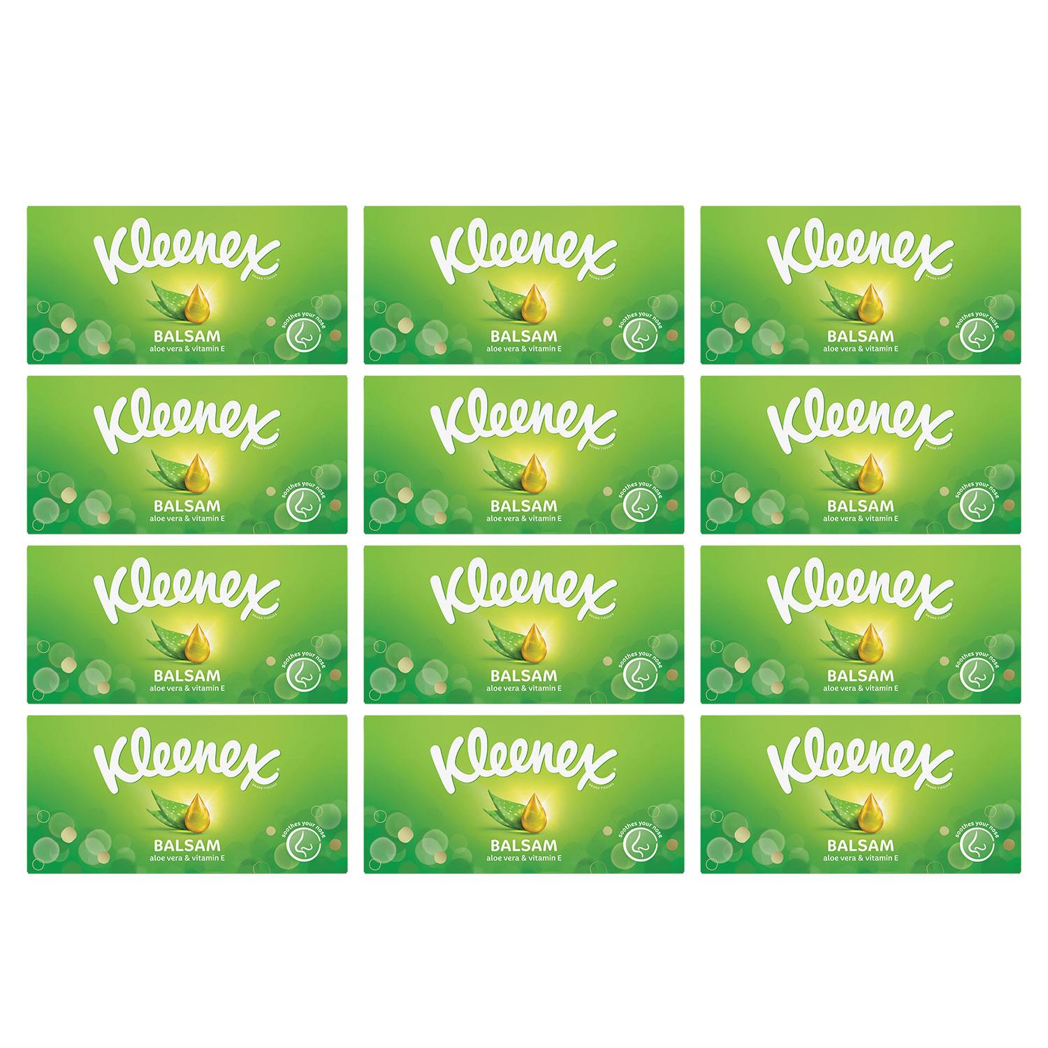 Facial Tissues X12 Boxes Of Balsam With Aloe Vera