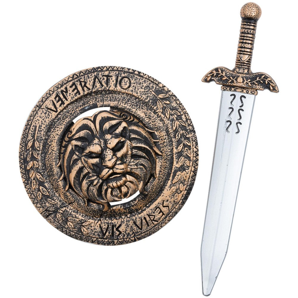 Gladiator Lion Shield 46cm & Sword 47cm