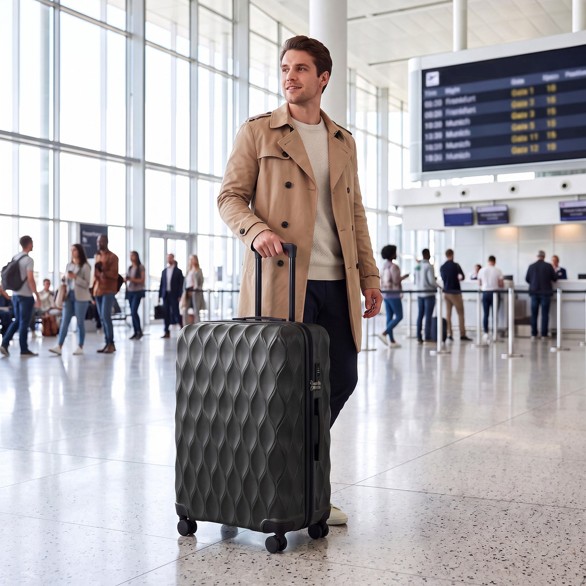 Suitcase, Hard Shell Carry On Luggage With Tsa Lock | 98l | Black