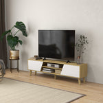 Tv Unit For Tvs Up To 65" With Shelves Oak