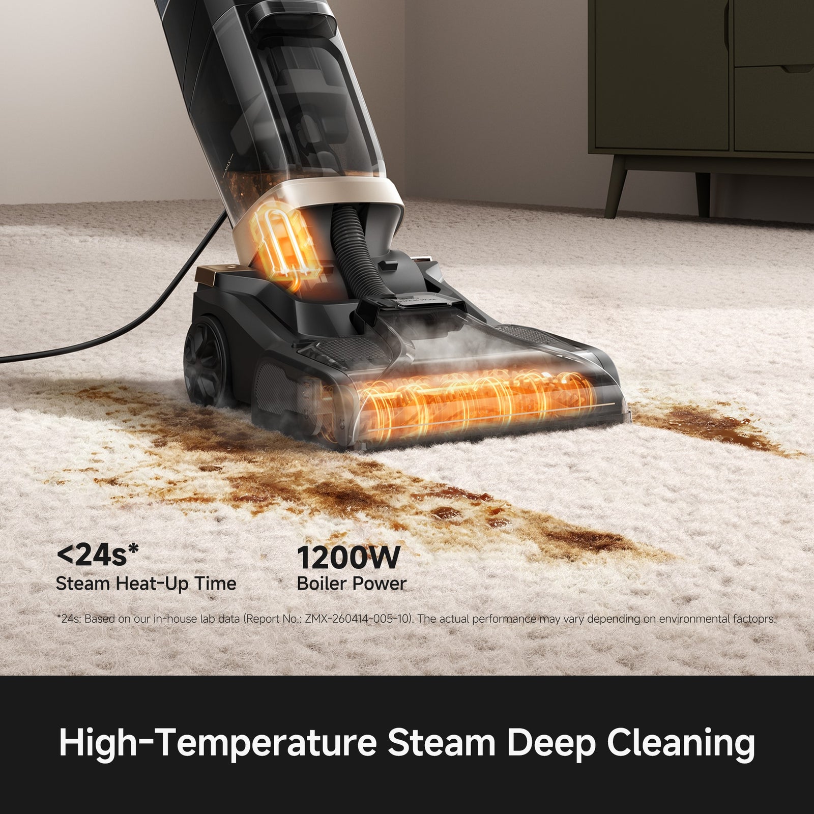 X3 Pro Steam Carpet Cleaner, 17,000Pa, High-Temperature Steam Cleaning, Upholstery Spot Cleaning Mode, Wide Angle Reach
