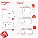 Round Rattan Christmas Tree Skirt - White