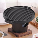 Black Cast Iron Grill Pan With Handles