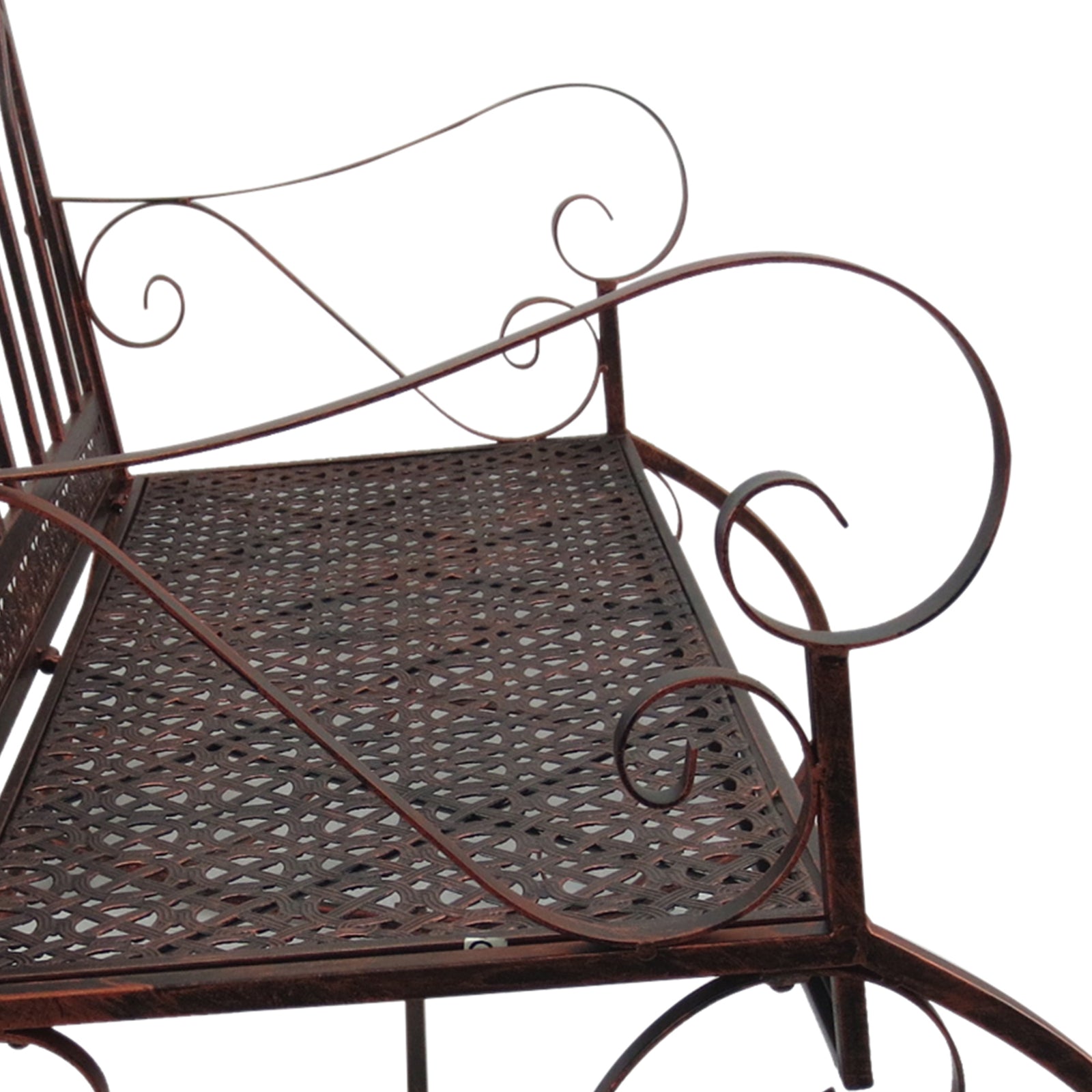 Rocking Swing Bench, 3 Seater, Metal, Bronze