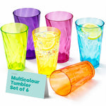 Livivo Bpa Free Acrylic Tumblers Set Of 6 Stackable Cups Clear