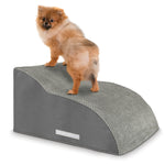 Dog Stairs For Bed, High Density Foam Pet Step Ramp For Sofa, Dogs & Cats, 2,3 & 4 Steps | 2 Step | Grey