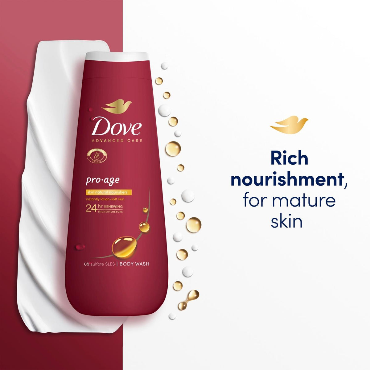 Advanced Care Pro Age Body Wash 24h Renewing Micromoisture 400ml | Set of 10 | White
