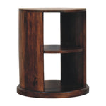 Ventura Side Table, 2 Open Shelves, Dark Brown | Brown
