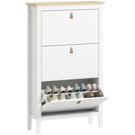 3 Drawer Shoe Cabinet For Hallway | White