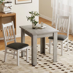 HOMCOM Folding Dining Table For 4-6, Drop Leaf Table For Small Spaces, Grey