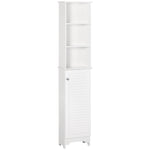 Freestanding Slimline Bathroom Storage Cabinet W/ 6 Shelves
