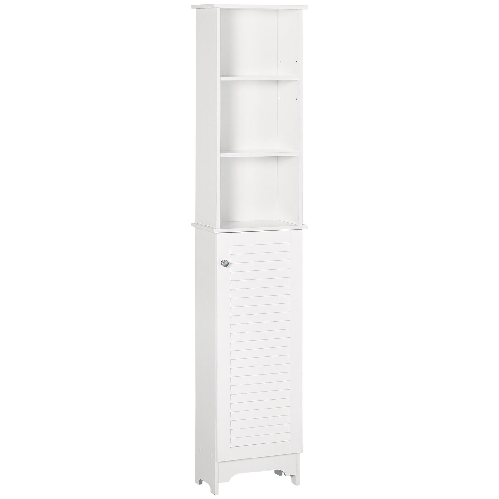 Freestanding Slimline Bathroom Storage Cabinet W/ 6 Shelves