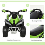 No Power Quad Toddler Ride On Car Foot-to-floor Sliding | Green