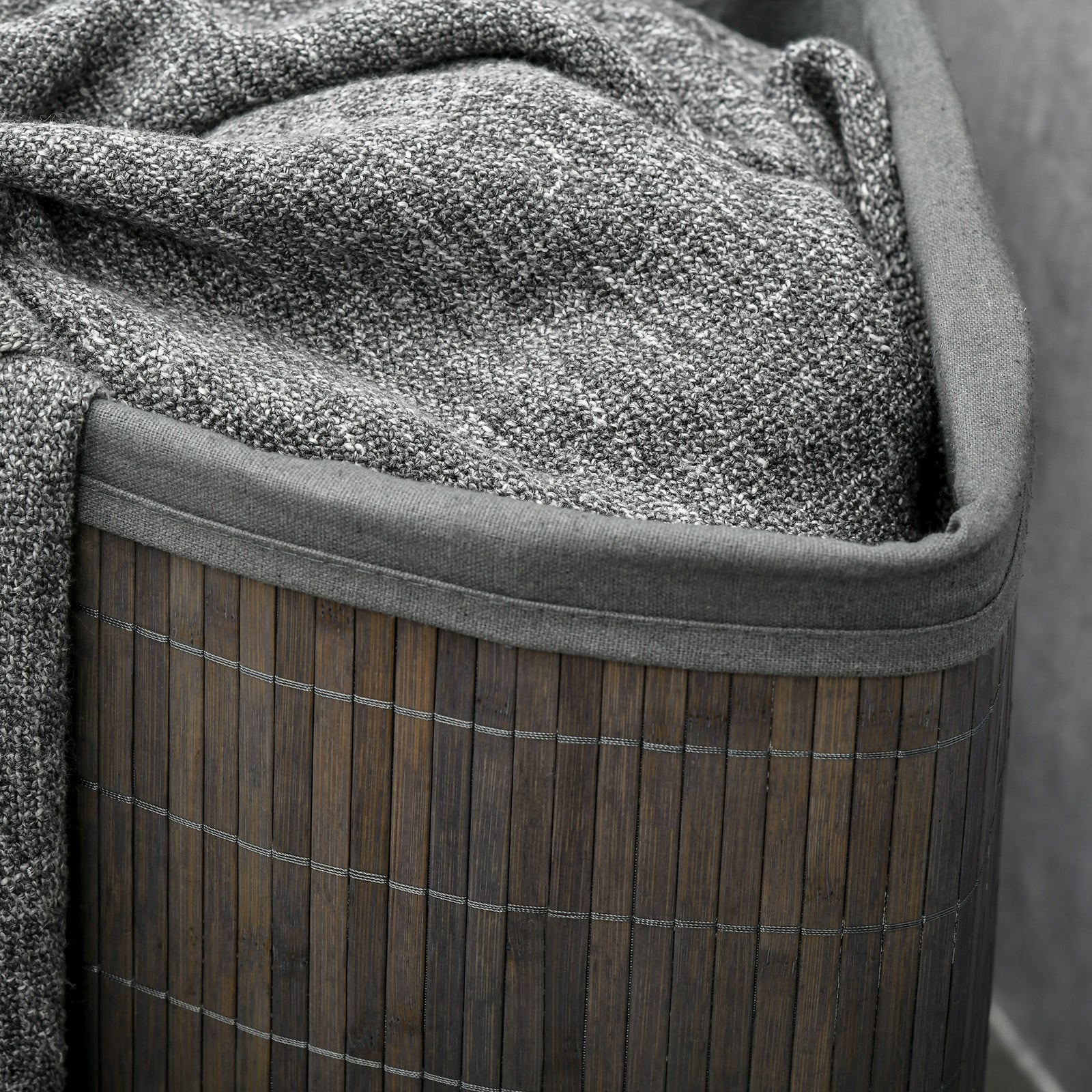 55l Bamboo Corner Laundry Hamper Bamboo Laundry Basket | One Size