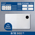 Wifi Smart Electric Radiator Panel Heater White Wall Mounted Or Floor Standing Bathroom Safe Timer And Thermostat | 1200w | White