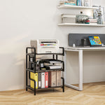 3-tier Storage Shelf Metal Shelves For Storage Home Office | One Size | Black