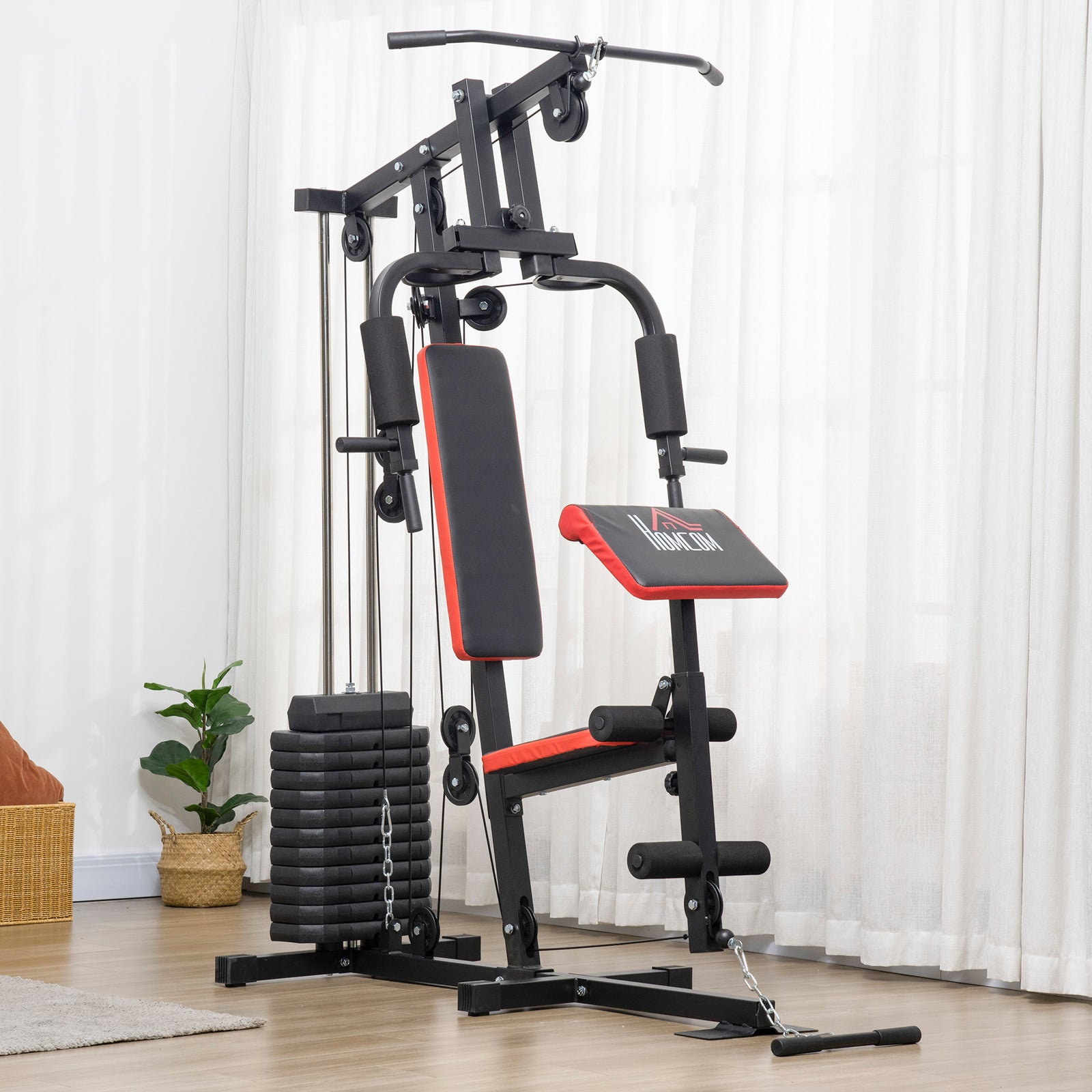 Multi Home Gym Machine With 66kg Weight Stack | Black