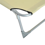 Portable Folding Camping Bed Lounger Army | Beige