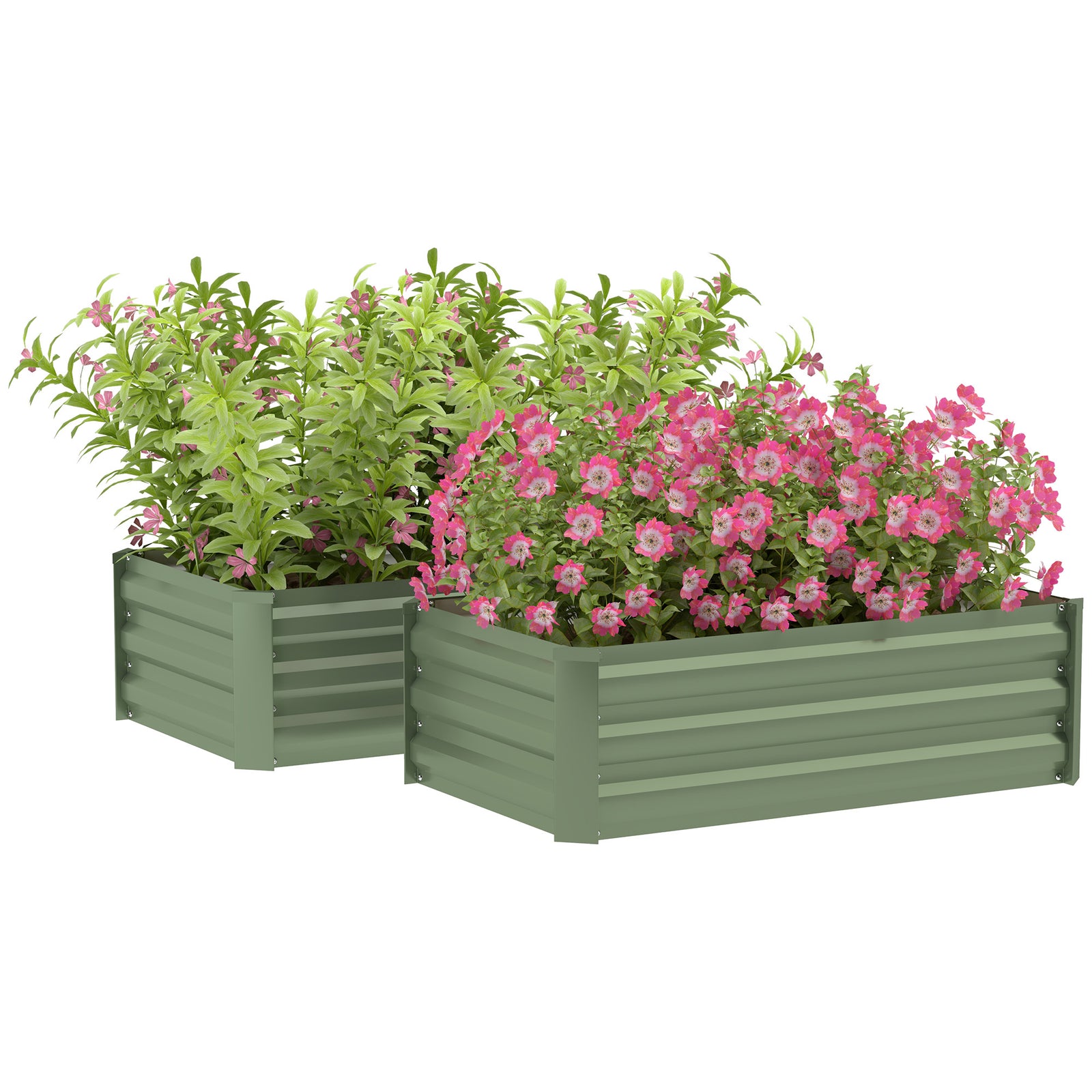 Raised Beds For Garden, 100x60x30cm, Green | Green