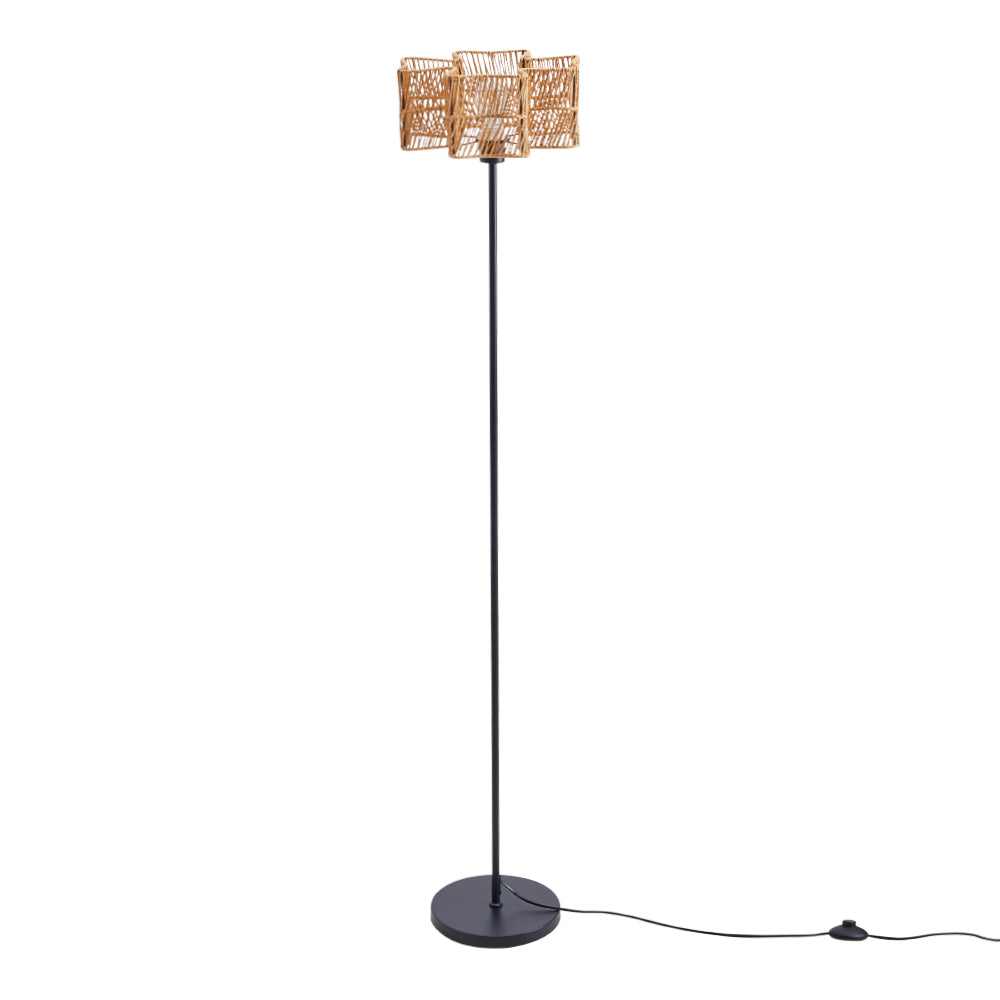 Breeins Paper Rope String-wrapped E27 Single Light Plug-in Floor Lamp