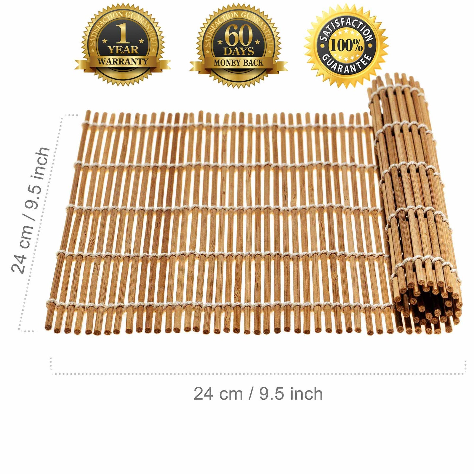BlauKe Sushi Making Kit - 2 Bamboo Sushi Rolling Mats, 5 Pairs Chopsticks, Rice Paddle, Spreader - Beginner Sushi Maker Kit