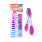 Home Connection Soft Grip & High-quality Plastic Cloth Pegs, 12 Pcs