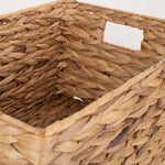 Water Hyacinth Rectangular Storage Basket | Medium | Brown