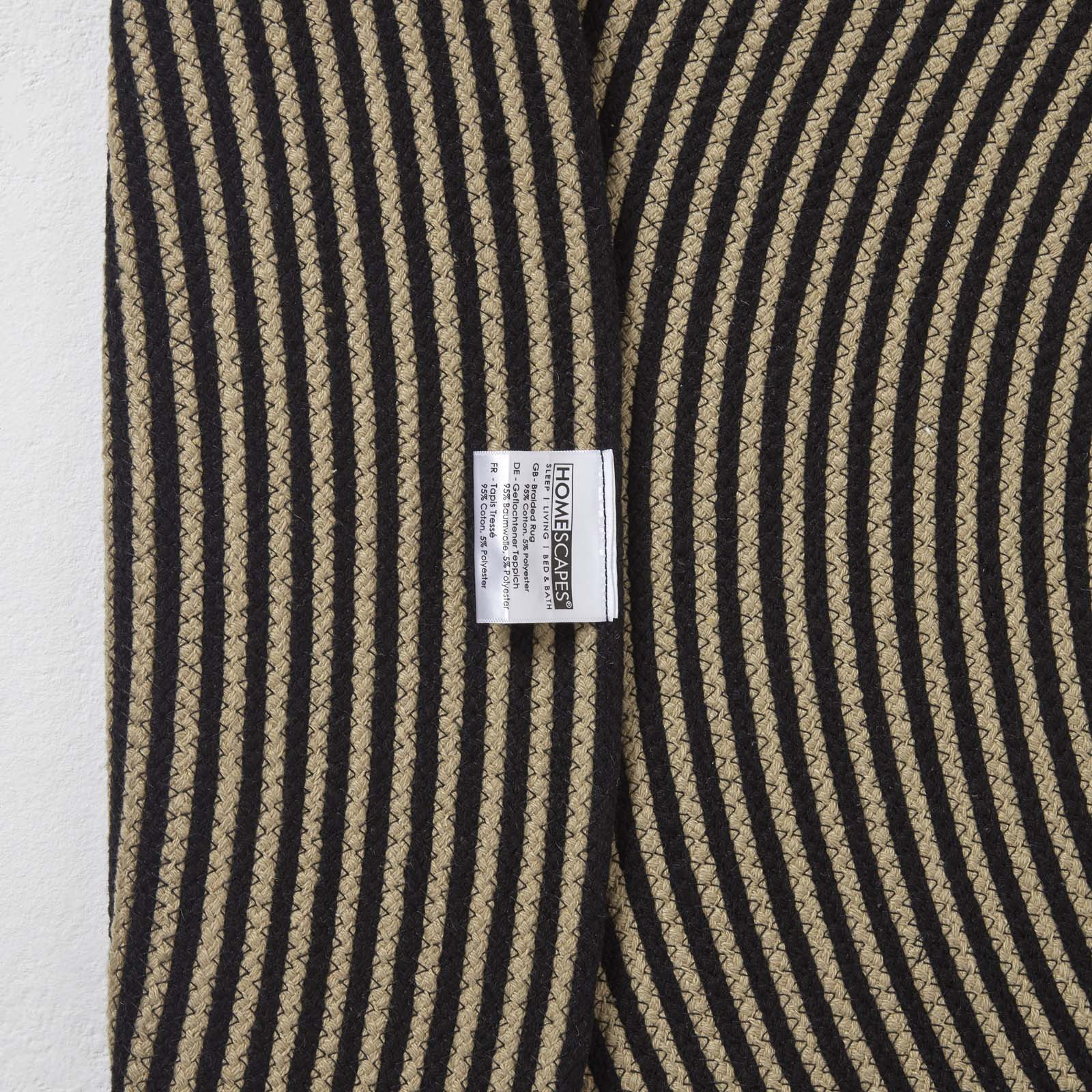 Handmade Woven Spiral Braided Rug | 200cm | Linen