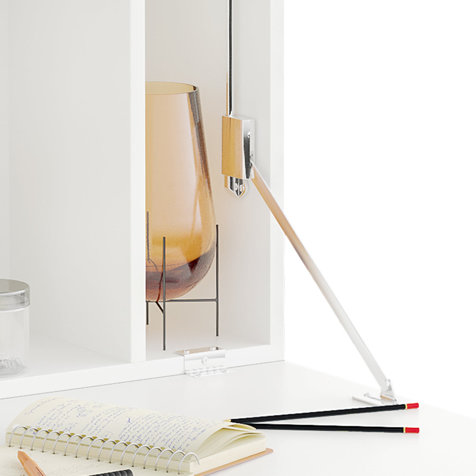 Wall Mounted Drop Leaf Desk With Storage