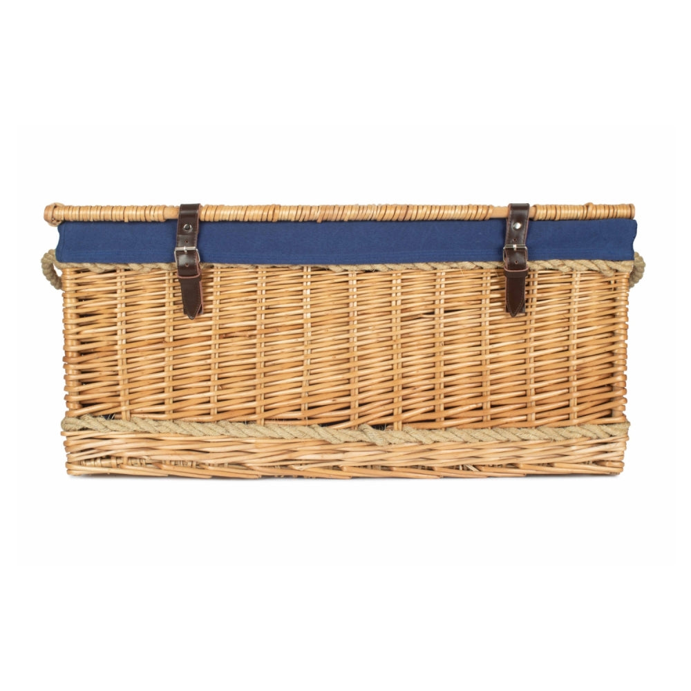 Wicker 72cm Rope Handled Trunk Picnic Basket | Blue