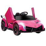 Lamborghini Veneno Licensed Electric Ride-on Car W/ Remote | Pink