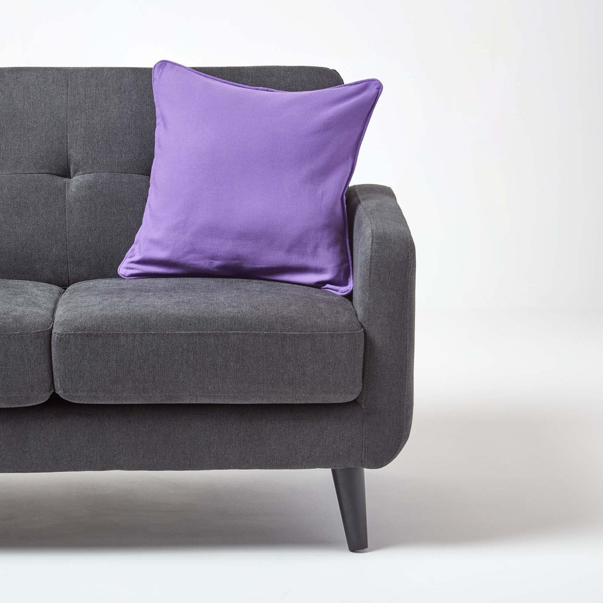 Cotton Plain Cushion Cover | 45cm x 45cm | Purple