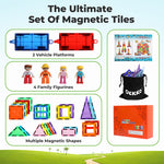 100pcs Magnetic Tiles Building Blocks Kids Educational Construction Toys | Multi Colour