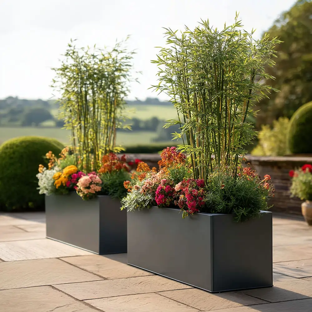 Zinc Galvanised Trough Planter | 75cm x 32cm x 32cm | Grey