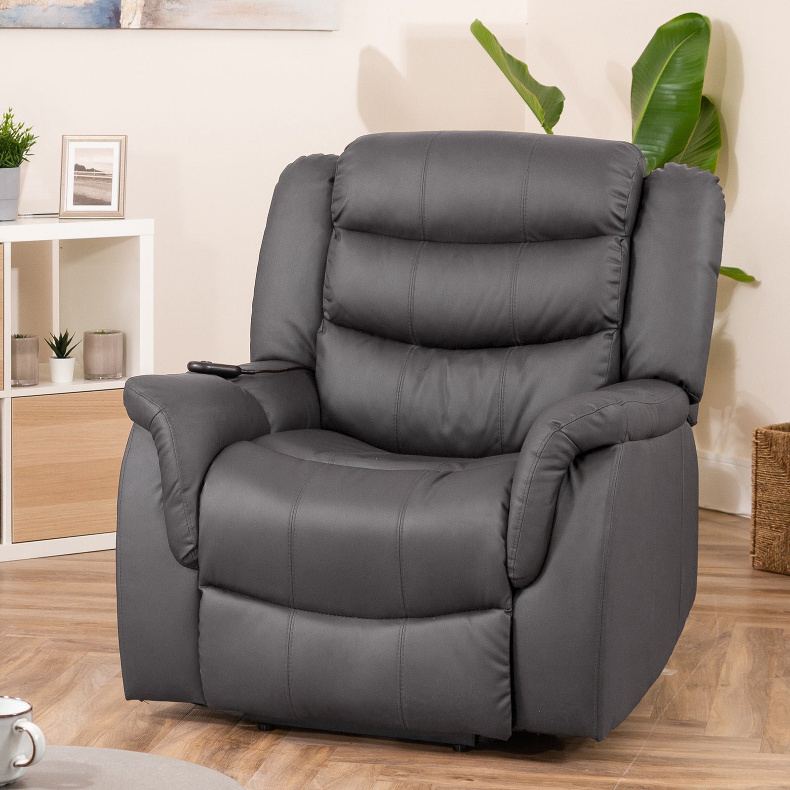 Almeira Electric Riser Recliner With Massage And Heat | Grey