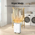 Smart 10l/12l Per Day Dehumidifier With Auto Humidity Control, 2.5l Tank & Timer – Quiet, Energy-efficient, And Portable With 360° Wheels And Laundry Drying Mode | 10l | White