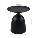 Modern Minimalist Cold-rolled Steel Side Table | Black