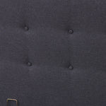 The Oslo Charcoal Linen Tufted Ottoman Bed Frame | King | Charcoal