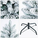 Flocked Christmas Tree With X-frame Stand | 7ft