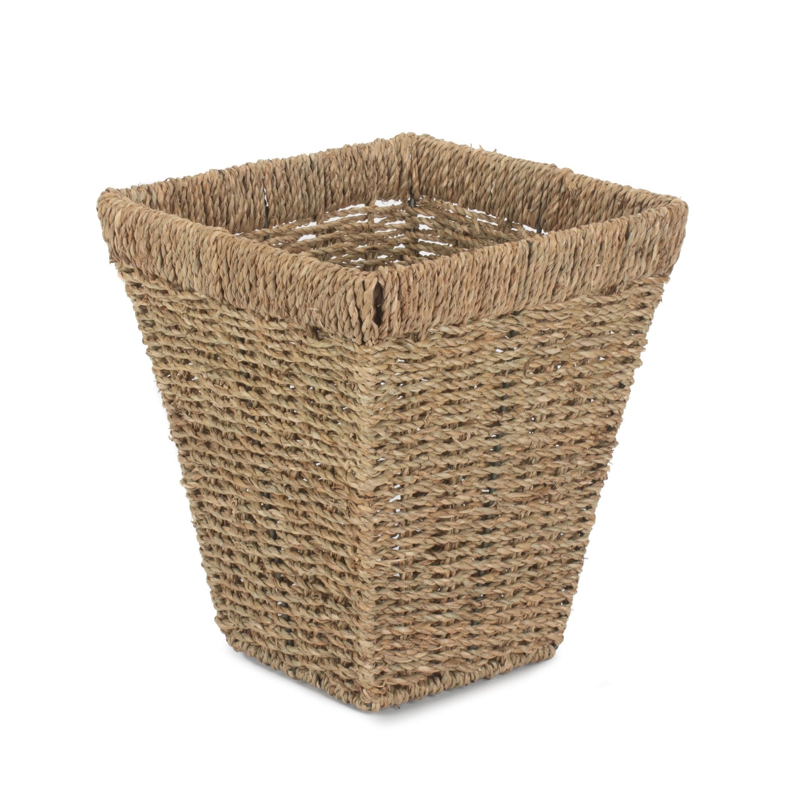 Seagrass Square Waste Paper Basket Bin