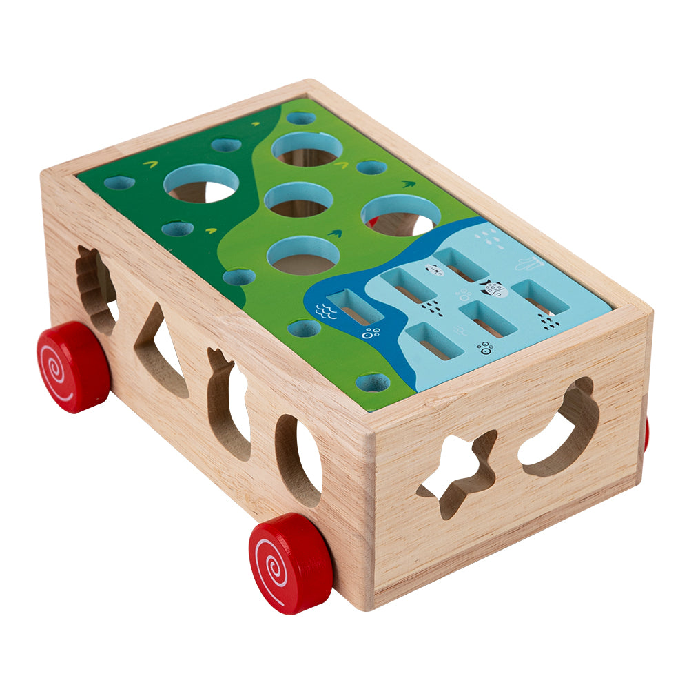 7 In 1 Wooden Educational Shape Sorter Toys Set For Toddlers