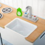 Blue Wooden Country Play Kitchen With Realistic Features