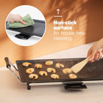 Livivo Teppanyaki Tabletop Electric Grill 2000w With Non Stick Plate And Tray