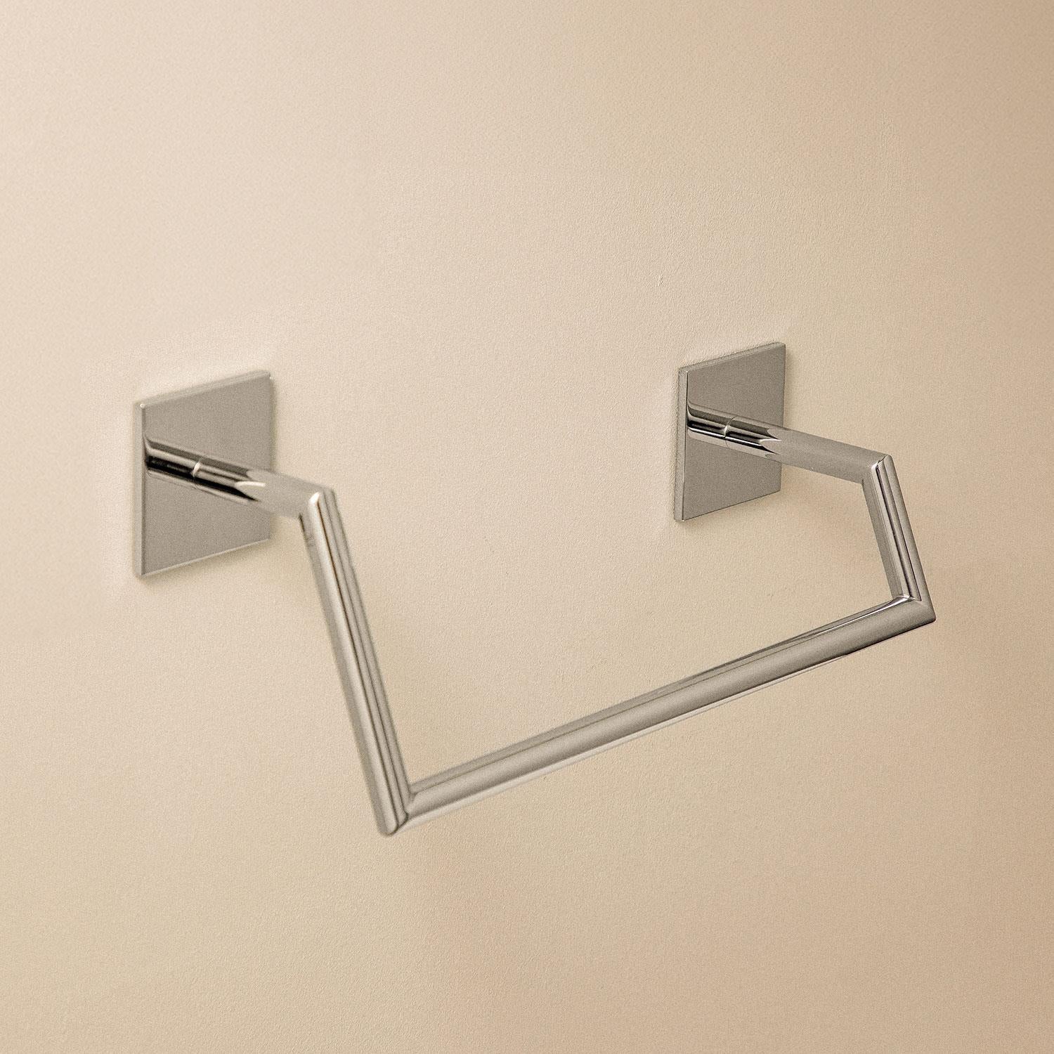 Towel Rail, 25cm, Self-adhesive, Chrome, Asymmetrical, Stick Collection